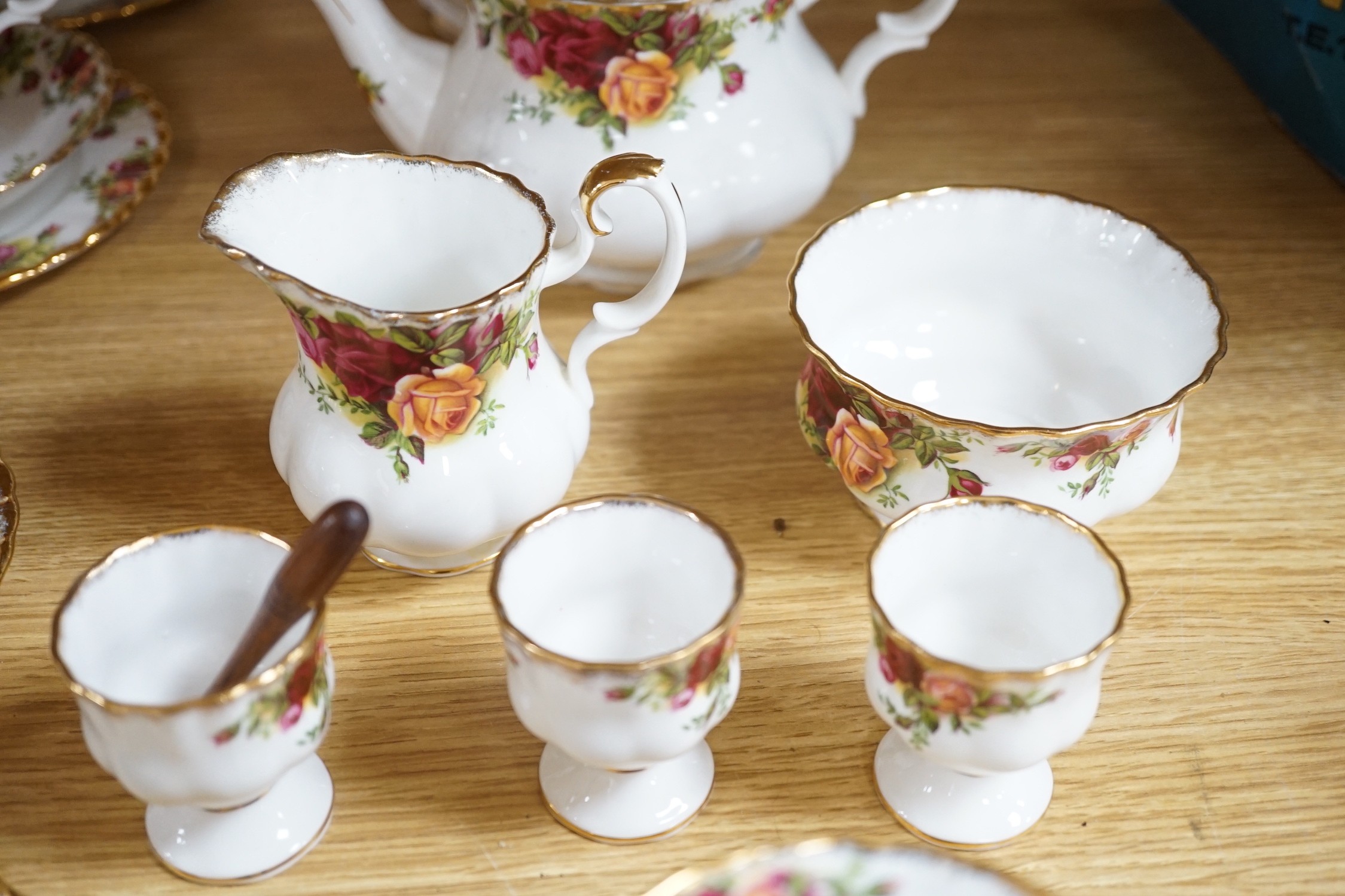 A Royal Albert Old Country Roses ten cups tea service